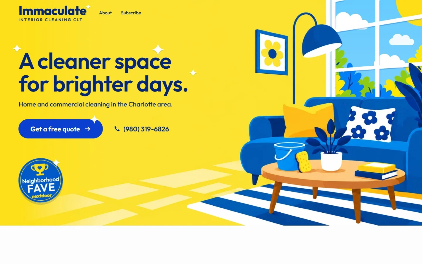 The first screen of design 1, Brighter Days
